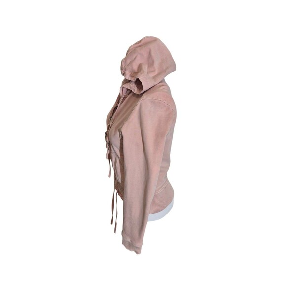 Free People Vintage Hoodie Boho Utility Zip Up Hoodie Cargo Hoodie Pink Sz S - Picture 3 of 7